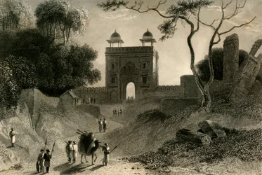 Agra-porten, Chauter Serai, 1835.