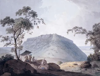 Den sydöstra utsikten över Bijaigarh, Uttar Pradesh, ca. 1790