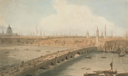 Utsikt över London Bridge och St. Paul