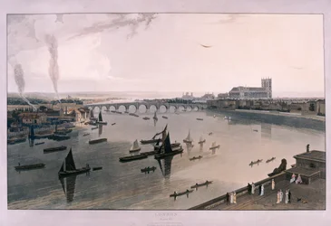 Utsikt över London från Somerset House, 1805
