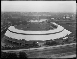 Flygfoto över Polo Grounds, 3 juli 1914