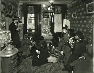 Evangelistic Committee, Mrs. Williams, 136 W. 99th Street, Miss Broad Teaches, 1916