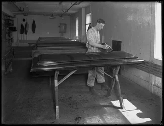 Flödande toppar av träkistor, Oneida, New York, 3 april 1916