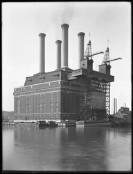 Sherman Creek kraftstation, W. 201st Street, Inwood, New York, juni 1916