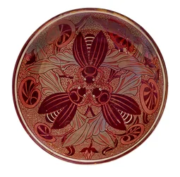 Red Luster Beetle Plate, 1888-1907