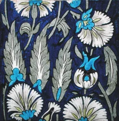 Kakel med blommönster (keramik)