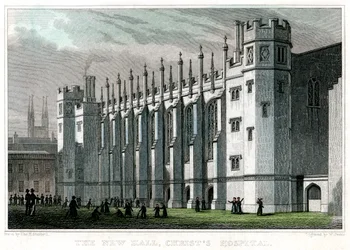 The New Hall, Christs Hospital, London, 1828.