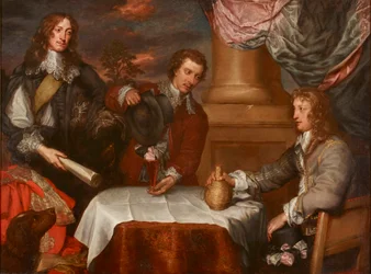 Porträtt av prins Rupert, överste William Legge och överste John Russell, 1645-1646