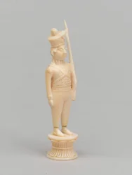 Vit bonde, schackpjäs, Indien, 1820 ca