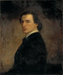 Porträtt av konstnären, 23 år, ca. 1860.