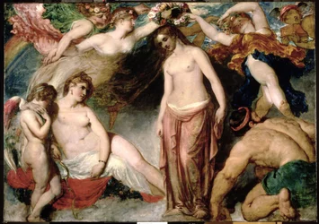 Pandora krönt av årstiderna, 1824