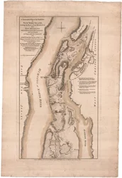 En topografisk karta över den norra delen av New York Island av Sauthier