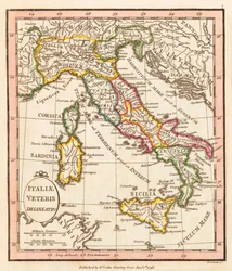 Forntida Italien. Karta.