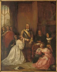 Cromwells familj, interceding for the Life of Charles I