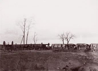 Fort Brady, Virginia, nära Dutch Gap, 1865.