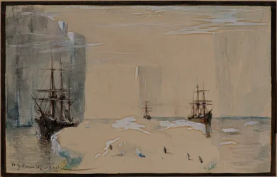 Skiss från Dundee Antarctic Whaling Expedition
