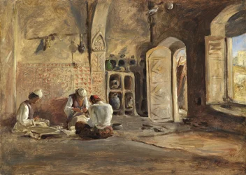 Interiör, Alger (olja på papper på duk)