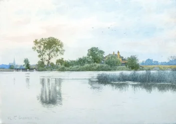 Över floden Ouse till Hemingford Abbots