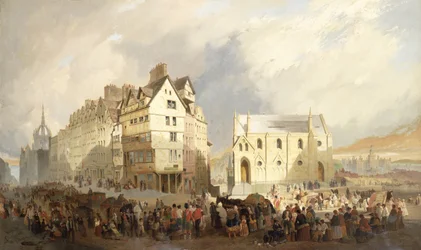 Utsikt över Lawn Market, Edinburgh
