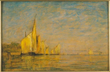 En grupp båtar, Venedig