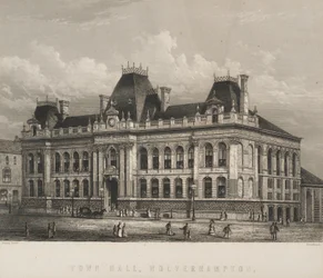Stadshuset i Wolverhampton, omkring 1871