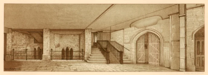 Område under Chamberlains Court, Guildhall, City of London, 1886.