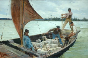 En blåsig överfart, 1893