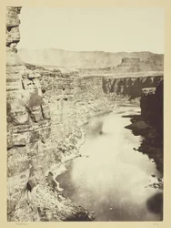 Grand Canon, Coloradofloden, nära Paria Creek, Looking West, 1872.