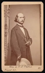 Porträtt av LaFayette Sabine Foster 1806-1880, mellan 1871 och 1880.