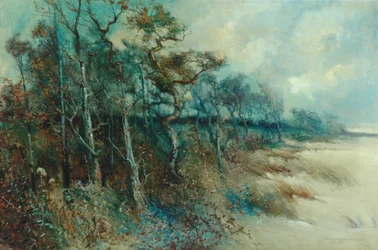 Träd i ett sandigt landskap, Heysham, 1915