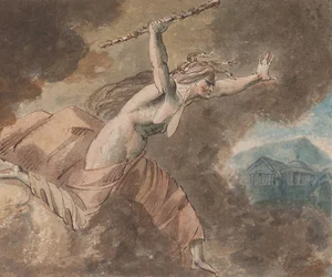 Avund från Ovidius Avunds hus Bok II, rader 760-796 recto..., 1770-80.