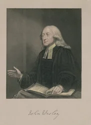Porträtt av John Wesley (1703-91), graverat av William Holl (1807-71), publicerat av A. Fullarton und Co.