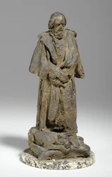 Maquette för Alfred, Lord Tennyson sittande vid Trinity College, Cambridge, ca 1909 (gips)