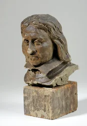 Porträtt av Oliver Cromwell (vax och trä) (se även 440363)