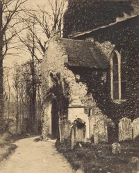 Church Porch, Earlham, nära Norwich, 1857.