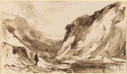 Deep Valley i bergigt landskap