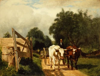 Oxvagnen (olja på duk)