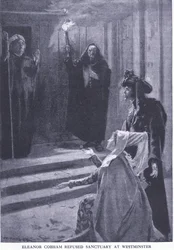 Eleanor Cobham vägrades fristad i Westminster, från Cassells History of the British People, utgiven av Waverley Book Company Limited, ca 1940.