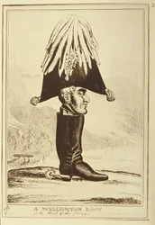 En Wellington-stövel, eller arméns chef, 1827