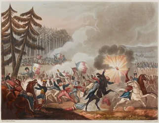 Slaget vid Barrosa den 5 mars 1811, graverat av J.C. Stadler, publicerat 1818 (akvatint)