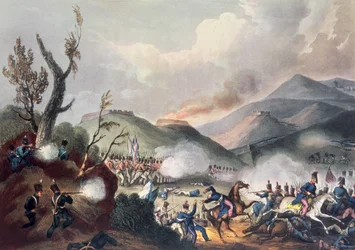 Slaget vid Busaco, 27 september 1810, graverad av Thomas Sutherland (f.c. 1785)