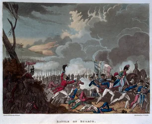 Slaget vid Busaco den 27 september 1810, graverad av J.C. Stadler, publicerad 1818 (akvatint)