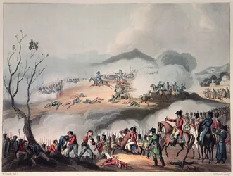 Slaget vid Orthes, 27 februari 1814, graverat av Daniel Havell