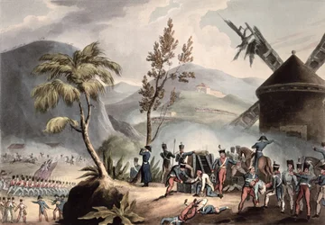 Slaget vid Roleia, 17 augusti 1808, graverat av Thomas Sutherland (f.c. 1785) (akvatint)