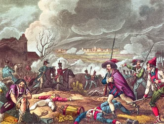 Slaget vid Toulouse, 10 april 1814, graverad av J.C.Stadler (fl. 1780-1812) (akvatint)
