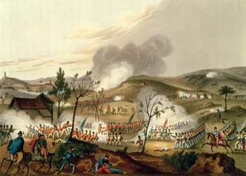 Slaget vid Waterloo, 18 juni 1815 (akvatint)