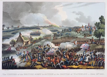The Center of the British Army in Action at the Battle of Waterloo, 18 juni 1815, från 