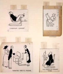 Sidor från "How to Live in a Flat", publicerad 1936 (litho)