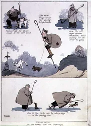Vårnoteringar - I mjöden med herdarna (akvarell)