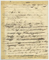 Draft of letter of William H. Ashley, Washington, begins -“Dear Genl, I arrived here a week ago . . .”